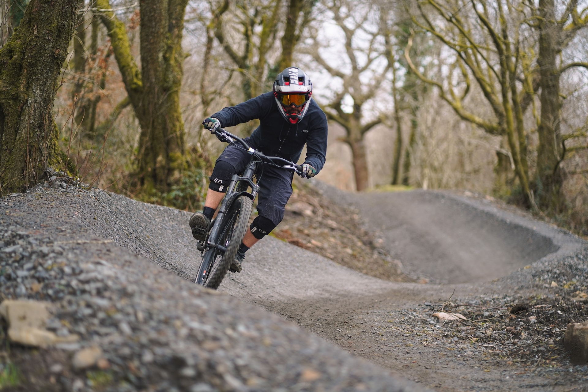 Jon Munson riding the Norkle train at Bike Park Wales